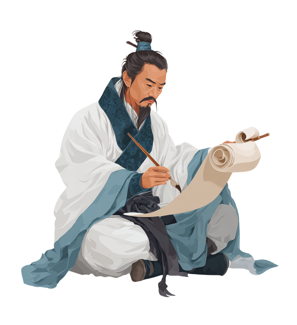 古代中医查阅书卷插图