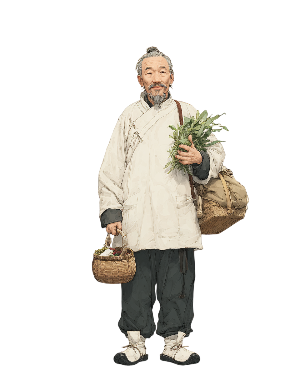 古代中医采药元素