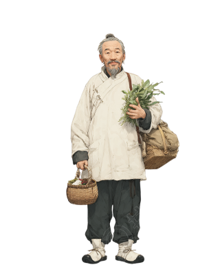 古代中医采药元素