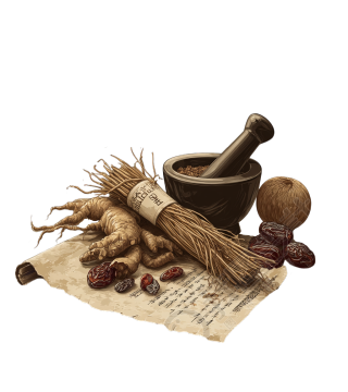 中医传统药材插图