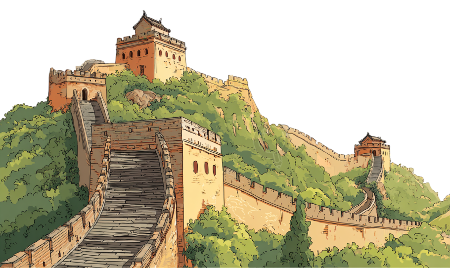 长城景色唯美插图