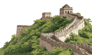 长城景色唯美素材