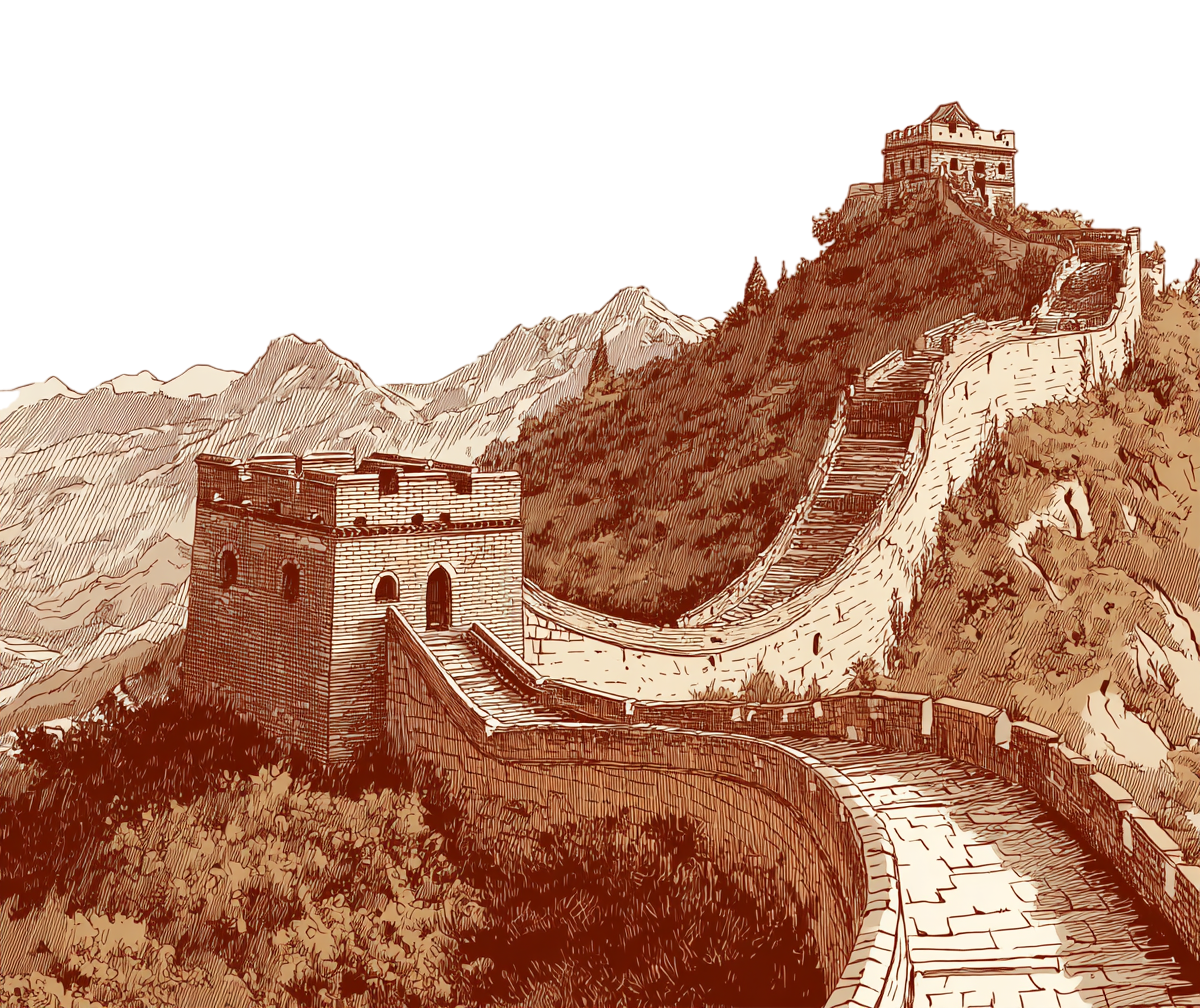长城山水画插图