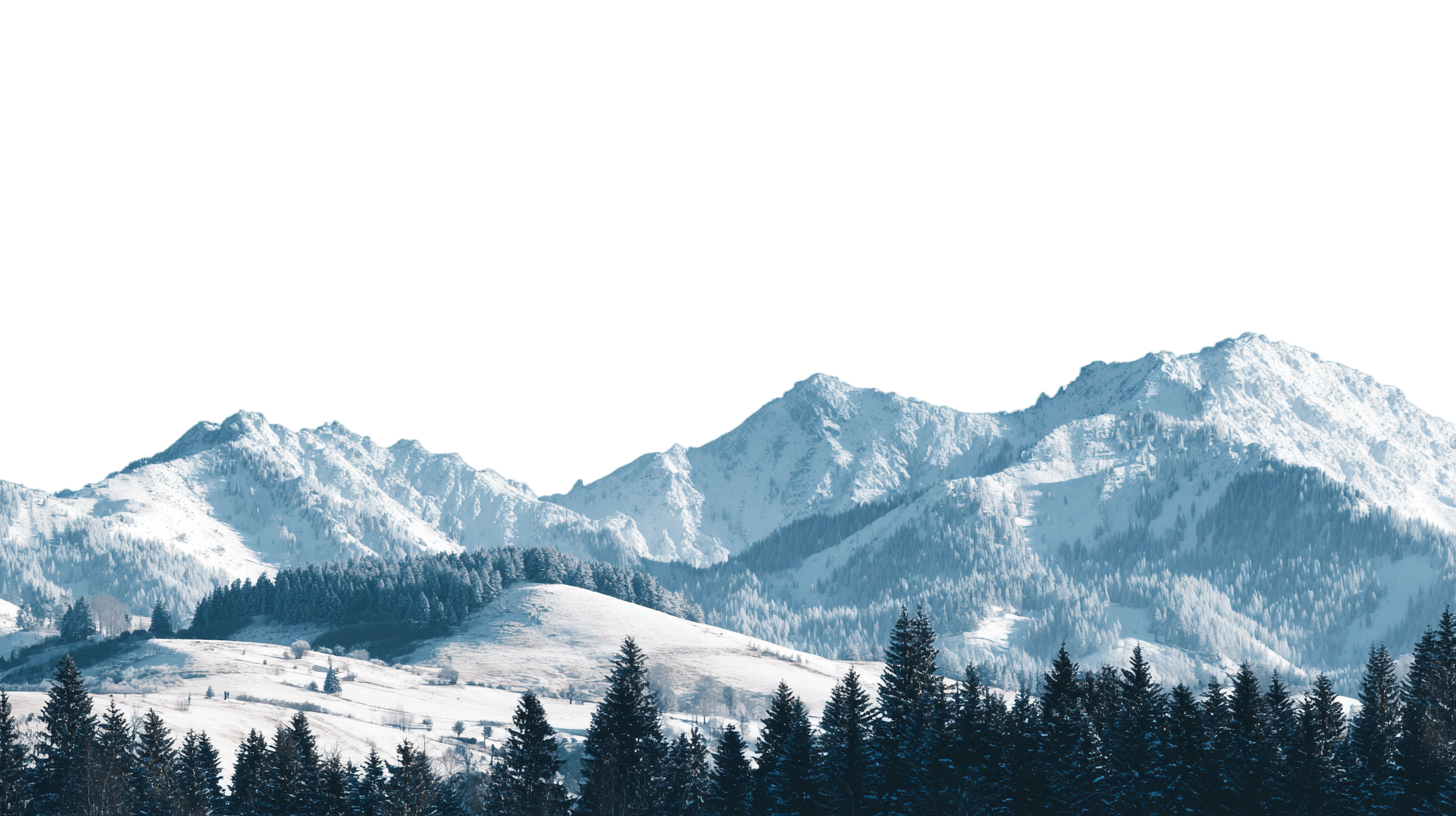 高山雪峰高清PNG插图