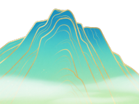 国潮风高山素材