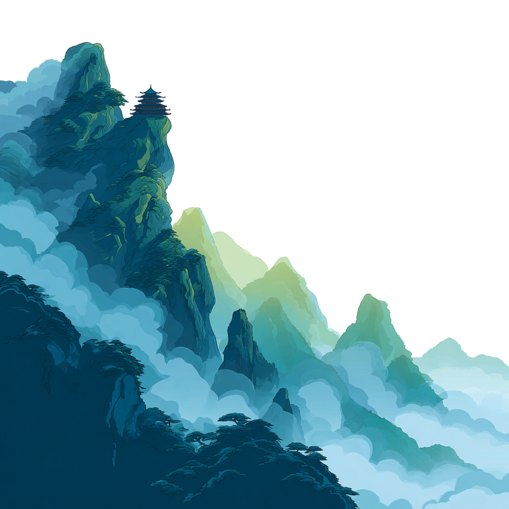 高山卡通创意素材