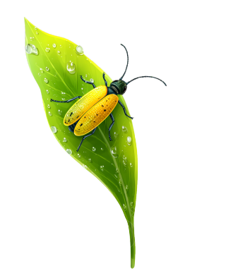 萤火虫水彩插图