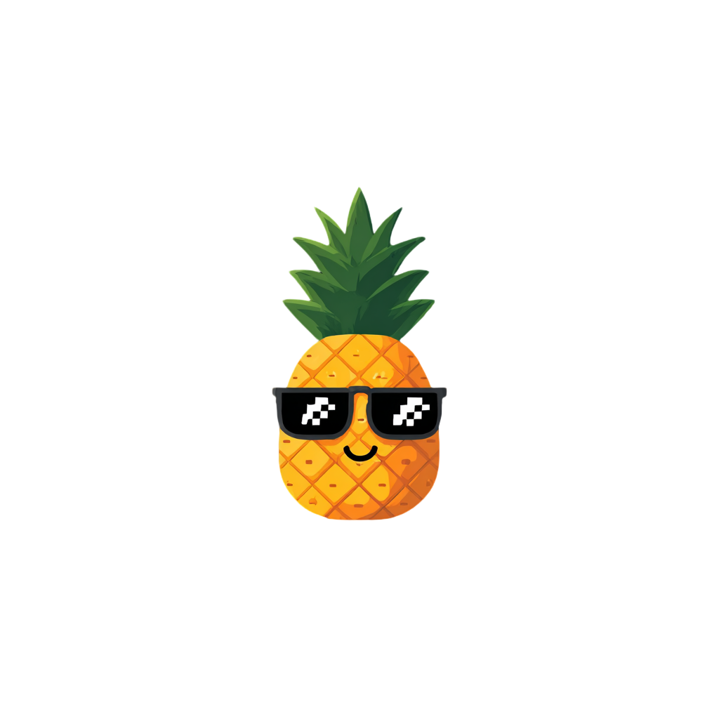 可爱太阳镜凤梨元素