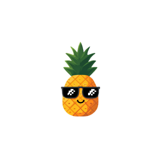 可爱太阳镜凤梨元素