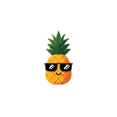 可爱太阳镜凤梨元素