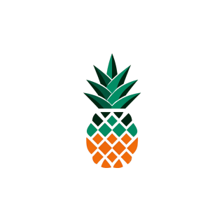 简约几何图形凤梨logo插图