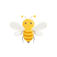 可爱蜜蜂logo简约插画