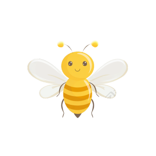可爱蜜蜂logo简约插画