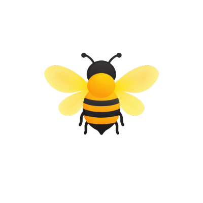 可爱蜜蜂logo简约素材