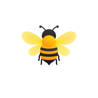 可爱蜜蜂logo简约素材