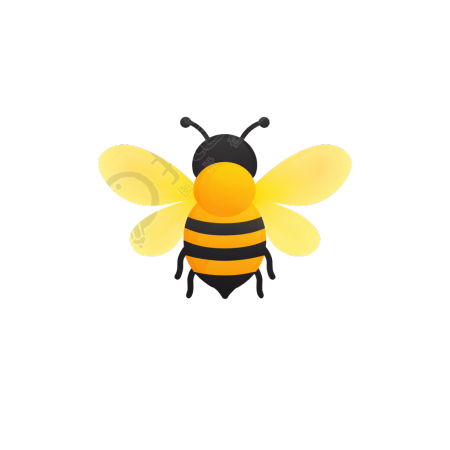 可爱蜜蜂logo简约素材