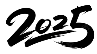 黑色2025艺术字PNG素材