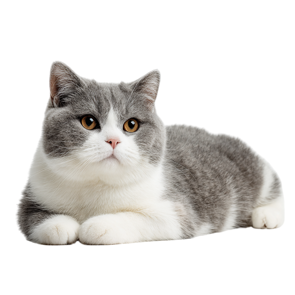 灰色猫透明背景元素