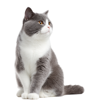 灰色猫创意设计素材