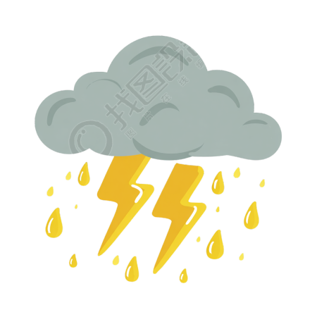 降雨灰色云朵素材