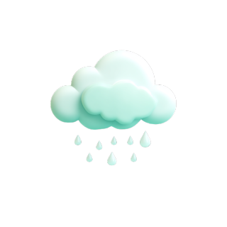 3D降雨图标元素