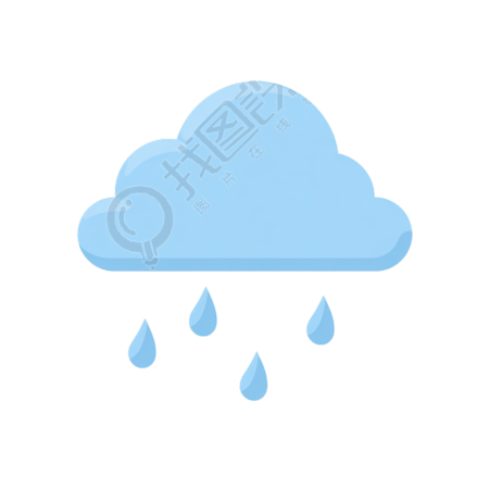 降雨简约设计PNG素材