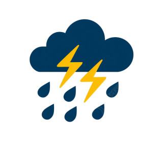降雨图标插画