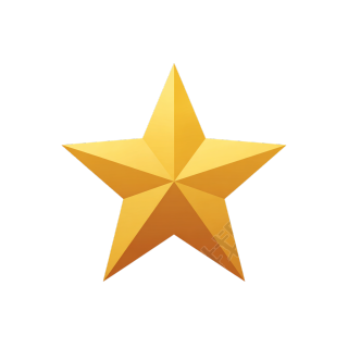 红色党政金色五角星插画