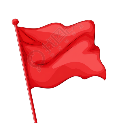红色党政红旗矢量素材