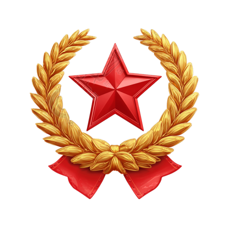 红色党政五角星插画