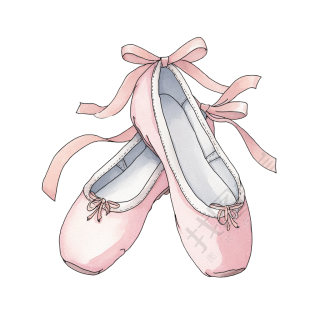粉白色芭蕾舞鞋插图