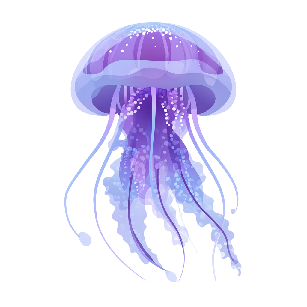海洋紫色水母插图