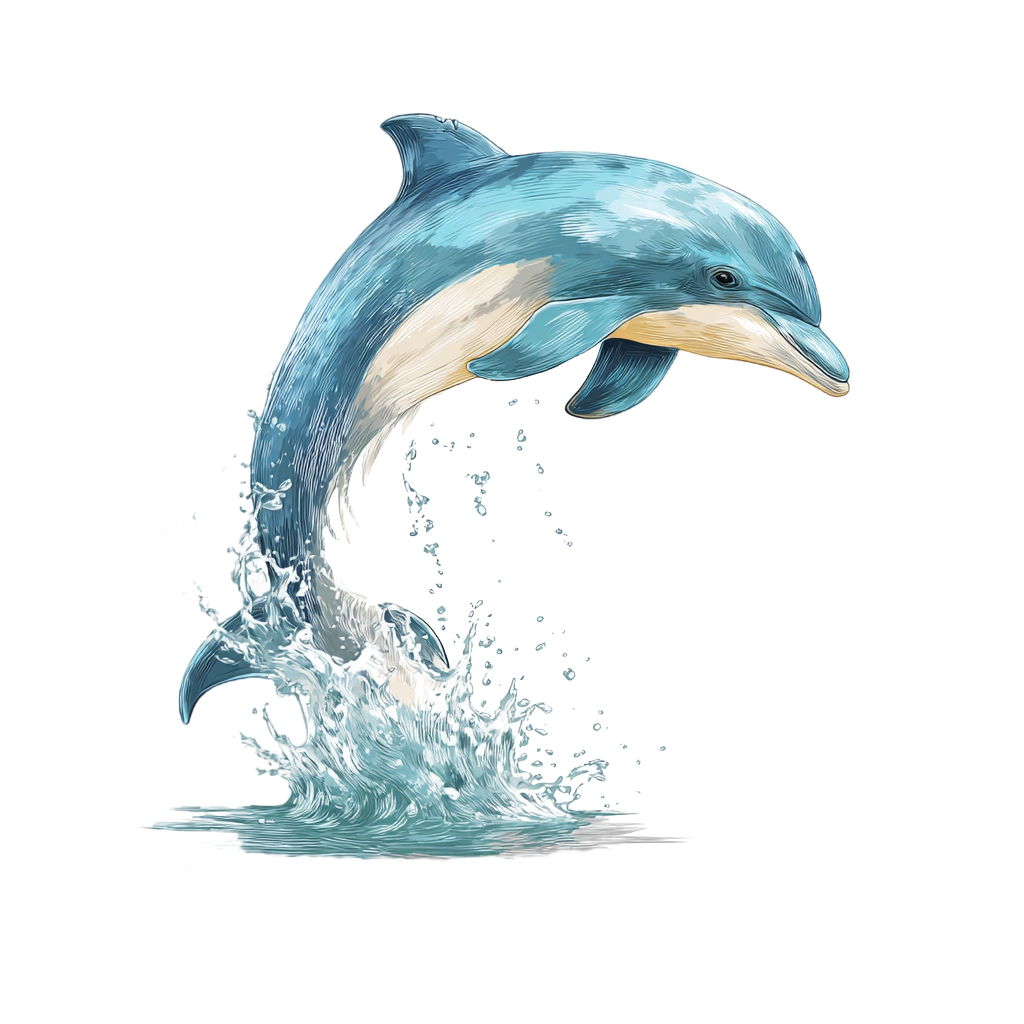 跳跃的海豚海洋插图