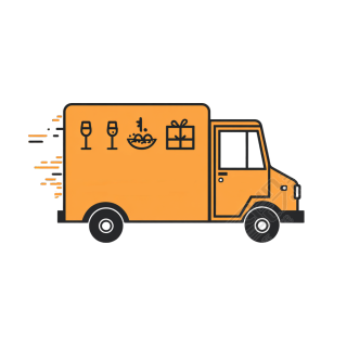 黄色卡车交通插图