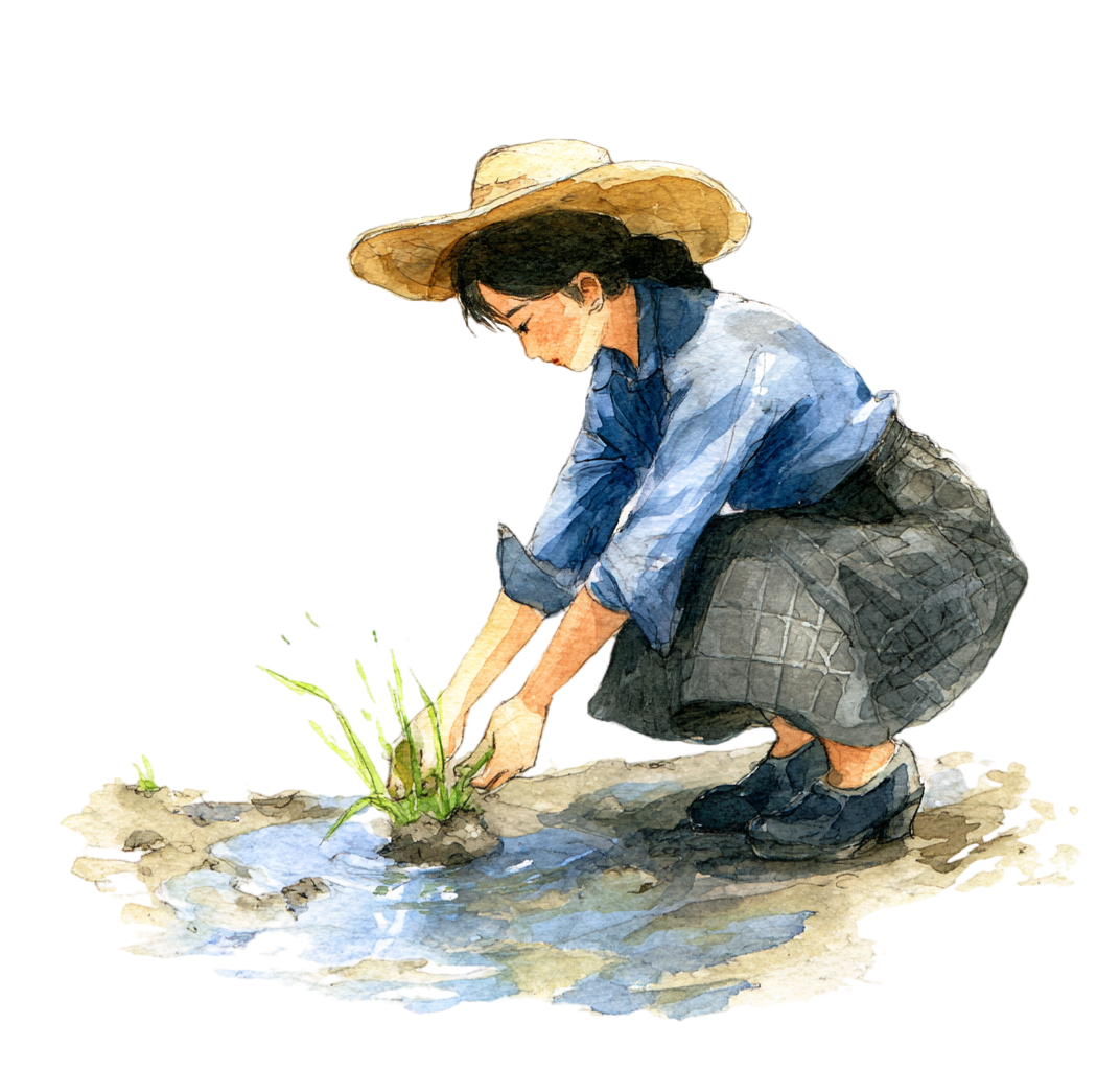 农民水彩风元素