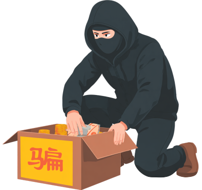 网络诈骗创意插图