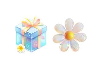 3D礼盒鲜花元素