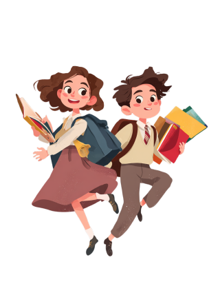小学生开学快乐插画