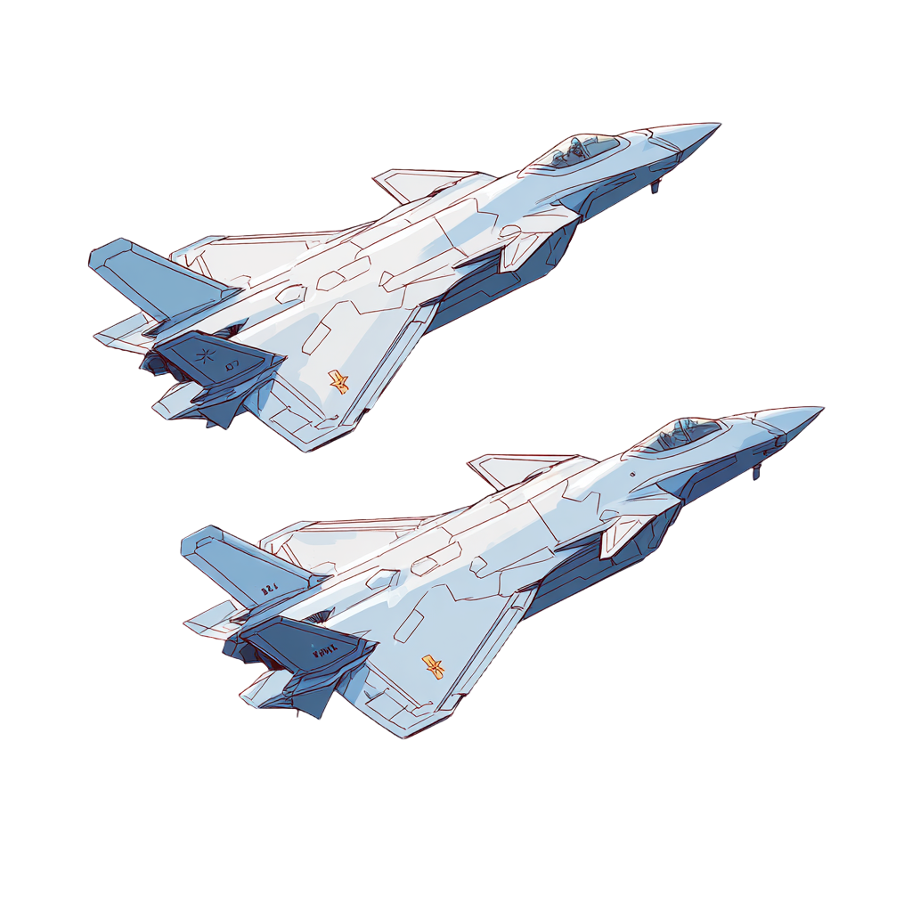 阅兵战斗机插画