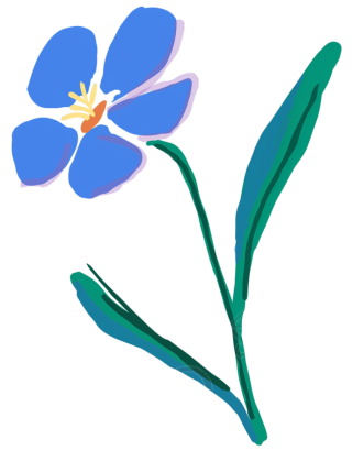 蓝色小野花元素