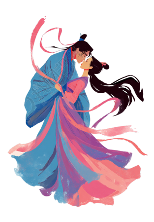 七夕牛郎织女元素
