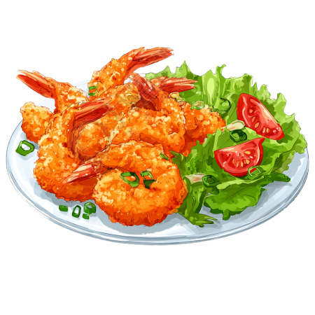 幼儿园食谱炸虾插图