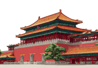 天安门透明背景插画