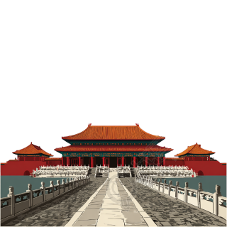 天安门透明背景插图