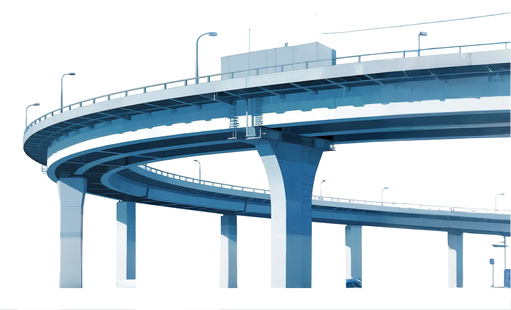现代城市高架桥插画