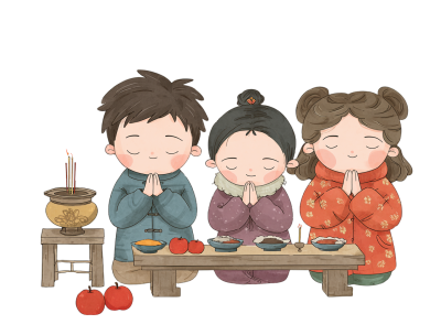 祭祖人物场景素材