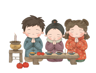 祭祖人物场景素材