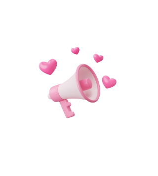 粉色爱心喇叭插图