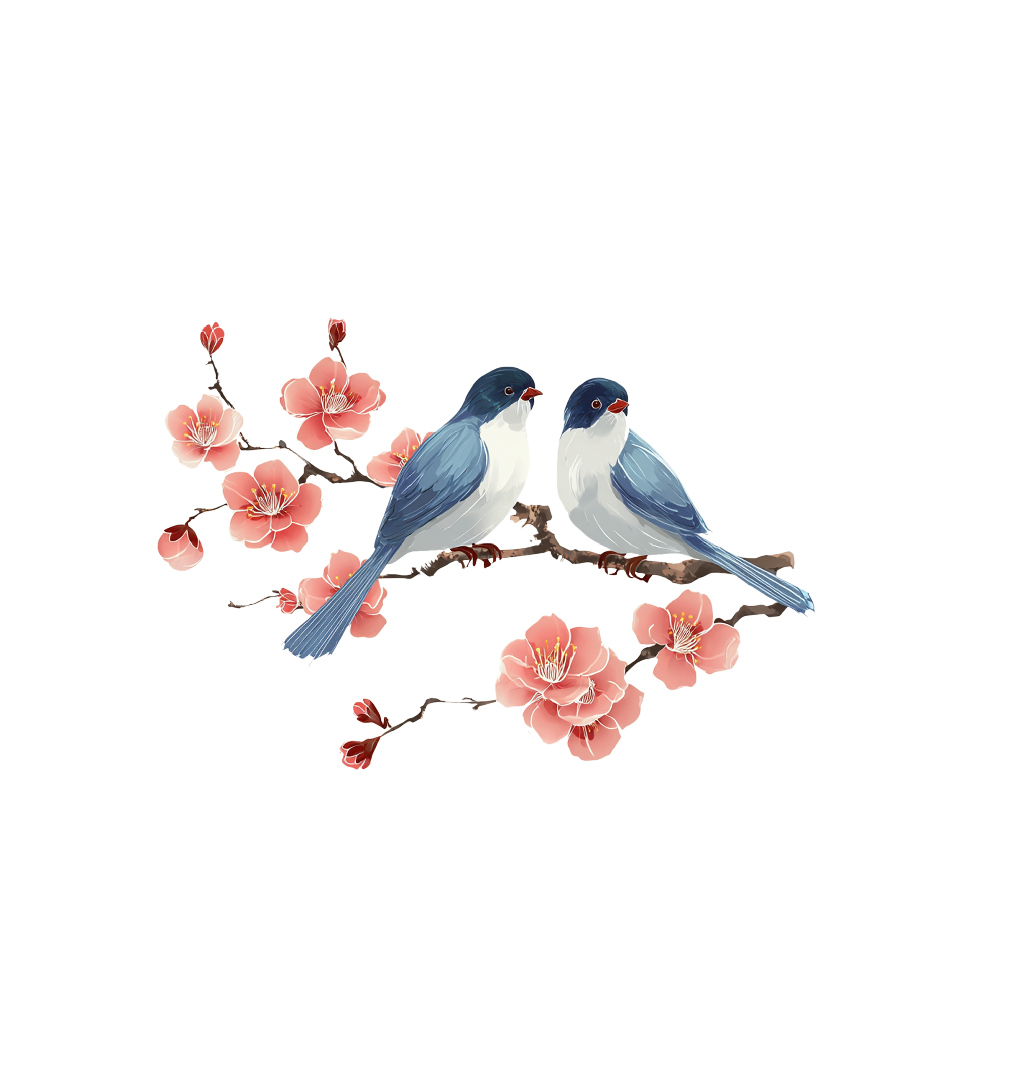 中国画花鸟创意设计元素