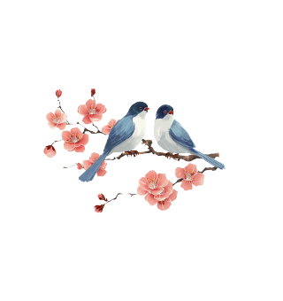 中国画花鸟创意设计元素